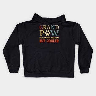 Grand Paw Like Regular Grandpa But Cooler Vintage Shirt Funny Father's Day Kids Hoodie